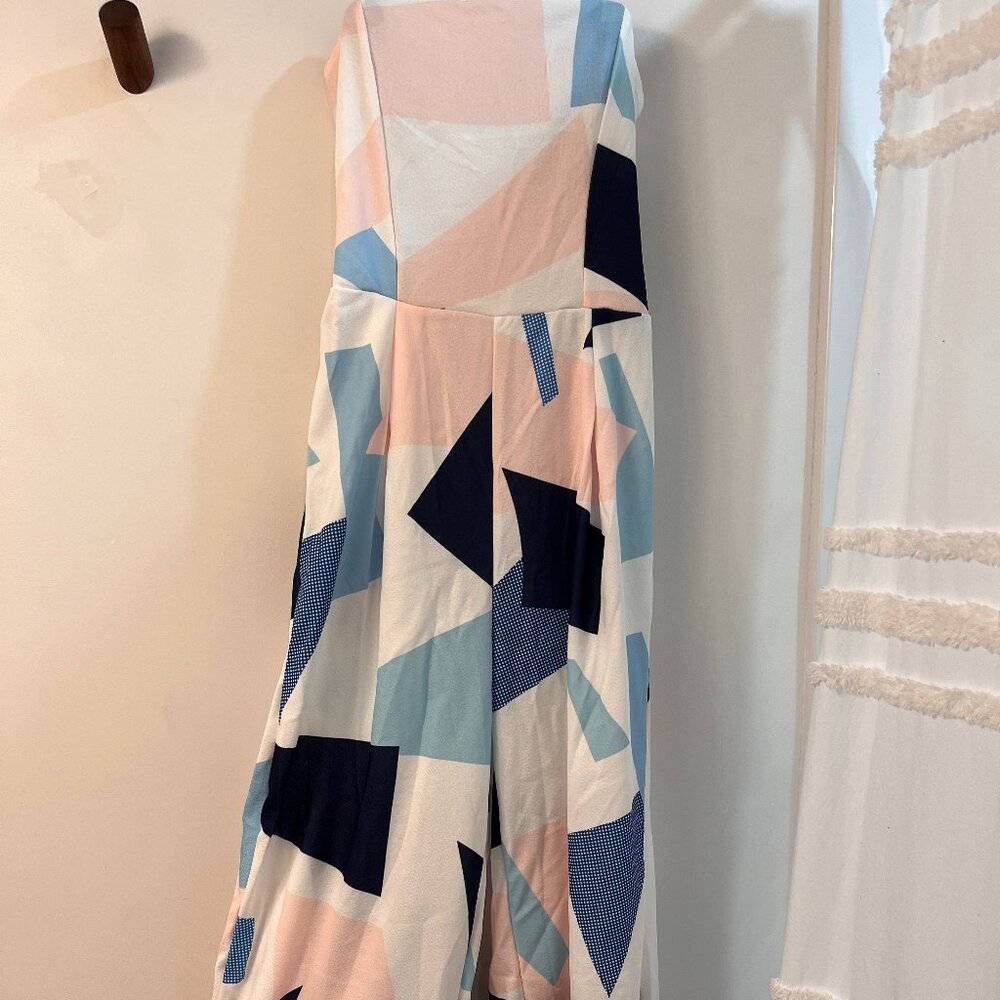 Strapless Colorblock Jumpsuit, size M